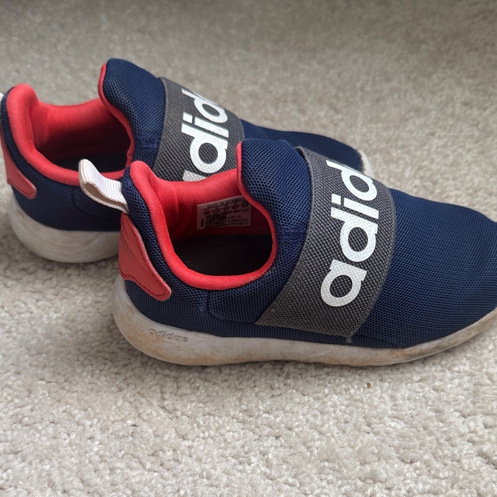 Adidas Kids Navy and Coral Sneakers